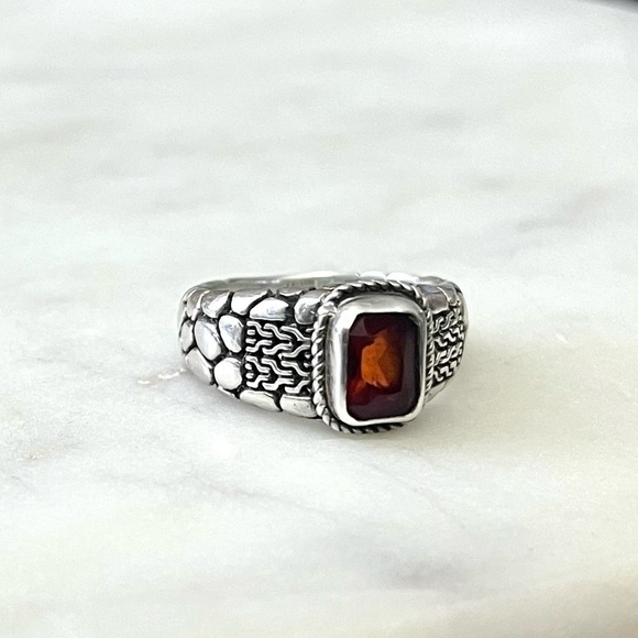 Sarda Jewelry - Sarda Artisan Bali Madeira Citrine Sterling Silver Solitaire Ring